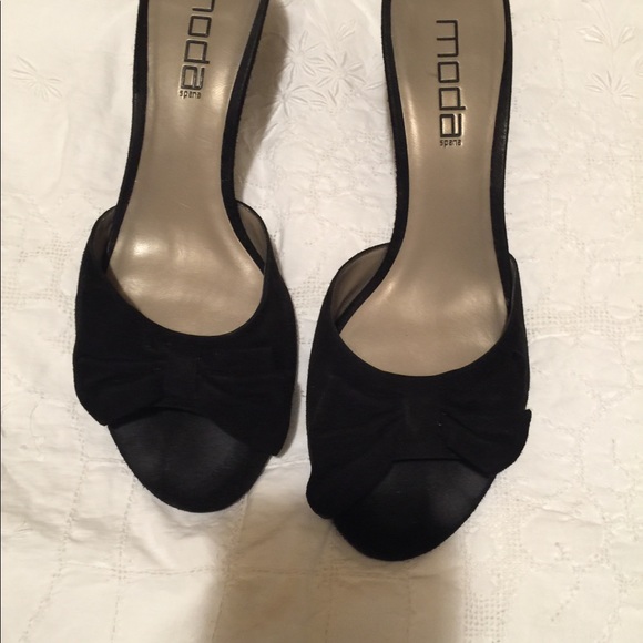 Moda Shoes - Mode Honey suede bare back heels